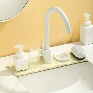Thảm Silicone Lót Vòi Nước Bồn Rửa Chén Chống Nấm Mốc Bảo Vệ Cho Nhà Bếp Phòng Tắm 39.5x11.5cm