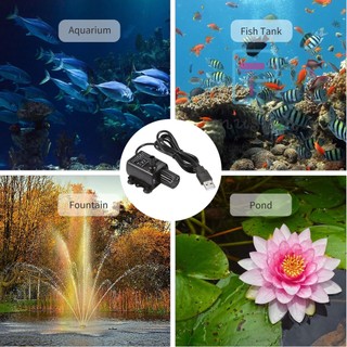 Máy bơm không chổi than USB DECDEAL, bộ lọc, siêu yên tĩnh, chống nước, DC5V, phun chìm, tuần hoàn bể cá 150L/h, 1,2W