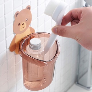 Cốc Gấu Dán Tường Để Bàn Chải Đánh Răng Hình Gấu ANGIHOME