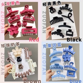 SET 8 Kẹp Tóc Càng Cua Hàn Quốc Nhiều Kiểu Đa Màu Sắc Siêu Xinh Dành Cho Nữ