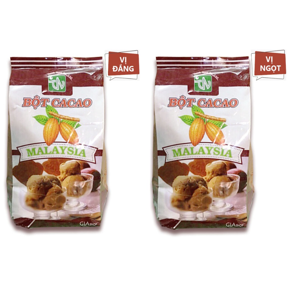 Bột cacao Malaysia gói đắng/ngọt 500g