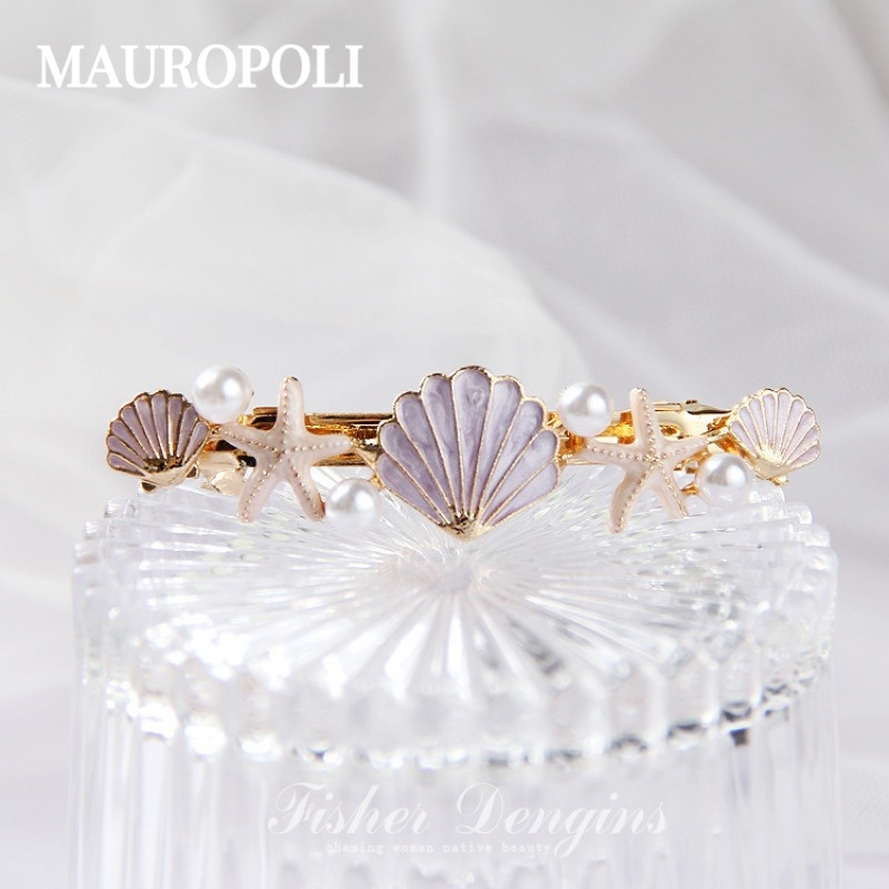 Mauropoli [Hàng Có Sẵn] Kẹp Tóc Hình Vỏ Sò / Sao Biển / Ngọc Trai Phong Cách Hàn Quốc