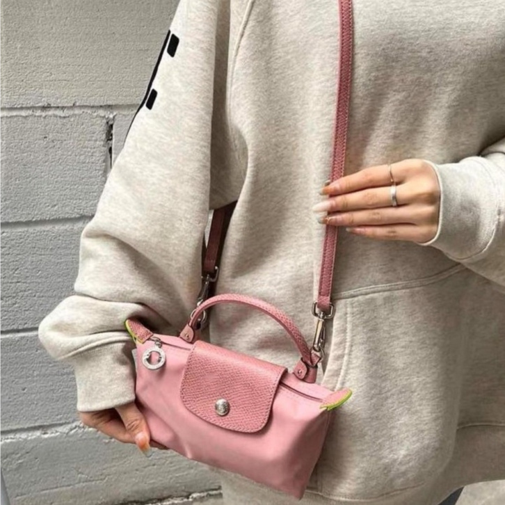 [Bao gồm khóa và dây đeo vai] Túi đeo vai Mini dành cho nữ Túi bánh bao ngựa chiến tranh DIY Vải Nylon Túi điện thoại cầm tay bằng da thật có dây đeo vai