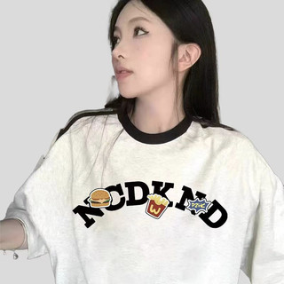 Mới 100% cotton Phong Cách Hàn Quốc Thời Trang Hàng Sẵn Có Nữ Mùa Hè Tay Ngắn Áo Quần Áo Cổ Tròn Tee Áo