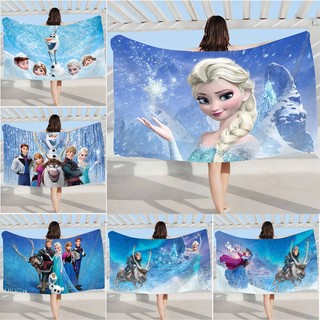 Khăn Frozen Anna & Elsa Khăn Bơi In Một Mặt Mềm Thấm Hút Vải Terry Khăn Tắm Cuộc Sống Gia Đình Đồ Dùng Phòng Tắm