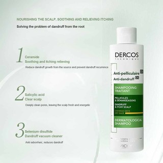 Vichy Dercos Anti-Dandruff Advanced Action Shampoo Normal to Oily Hair 200ml
