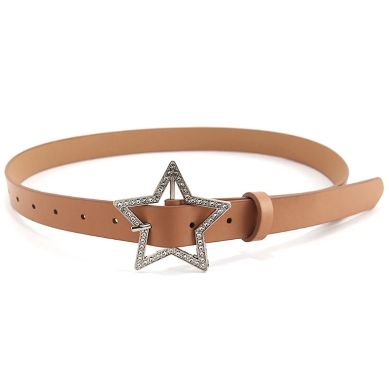 KING Hot Girl Dây Thắt Lưng Phương Tây Siêu Nổ Pha Lê Star-Buckle Cho Quần Jean