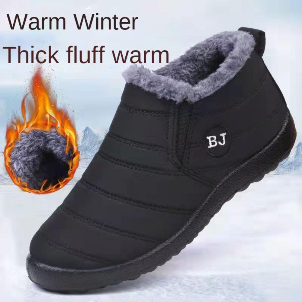 GUSTAVA Mùa Đông Boot Nữ, Đế Chống Trơn Trượt Chống Thấm Nước Slip On Snow Fur Shoes, Giày Bốt Mắt Cá Chân Ngoài Trời Mùa Đông Ấm Áp Flat Botas Mujer Woman