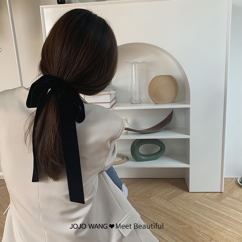 Dây Cột Tóc Ruy Băng Nhung Thắt Nơ Cho Nữ
