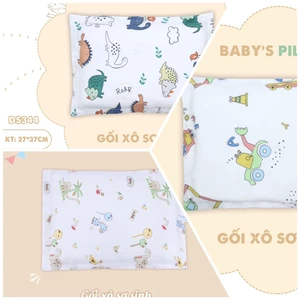 Gối Xô Sơ Sinh DOKMA, Kháng Khuẩn, Mềm Mại, Thấm Hút Mồ Hôi Cho Bé Mã DS344, Gối Bông Lõm Mã DS254