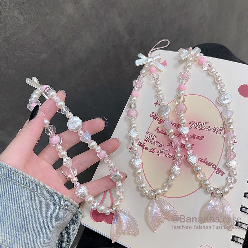 Dây Đeo Điện Thoại / airpods Chống Rơi Hình Nàng Tiên Cá Dễ Thương
