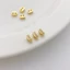 Miếng Đệm Vàng 14K Giữ Màu Hàng Đôi Lỗ Đôi Chất Liệu Tự Làm Phụ Kiện