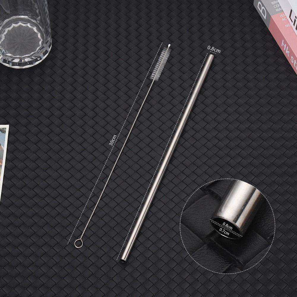 MONOSTYLE 1 Ống hút bằng thép không gỉ, Ống hút cốc bạc 6mm 8mm, Ống hút thay thế uống nước có thể tái sử dụng thẳng cho cốc Tyeso 30oz 40oz