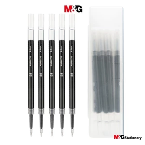 M&G Bút Mực gel Dạng Nhấn Cỡ Lớn 0.5 + Hộp Đựng Màu Đen Nhanh Khô Đầu st Cho Học Sinh / Văn Phòng