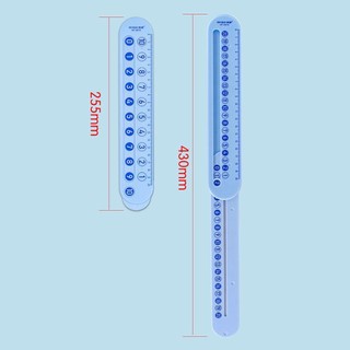 Thước trừ MONOSTYLE, Thước phân giải toán học bằng nhựa màu hồng / xanh, Trình diễn giảng dạy di động bền bỉ trong vòng 20 thước cộng Đồ dùng học tập