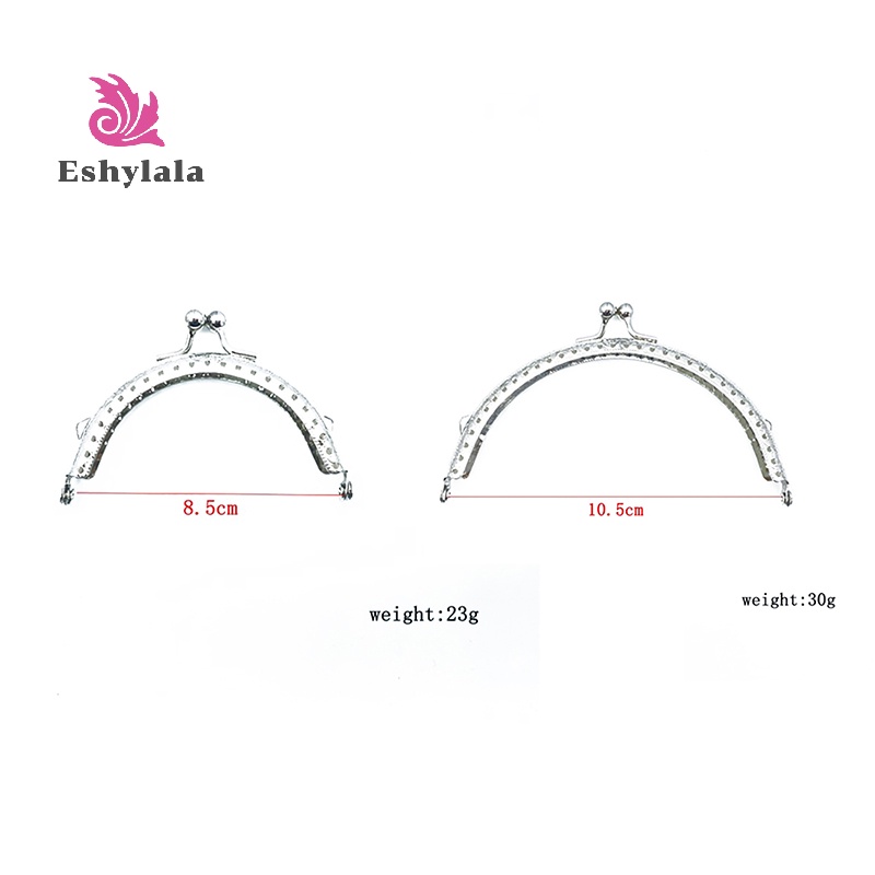 1 CÁI 8.5 / 10.5 / 12.5 / 15.5CM Bạc Bóng Cơ Bản Hình Bán Nguyệt Kim Loại Khung Kiss Khóa Móc Khóa Phụ Kiện Túi DIY [MỚI]