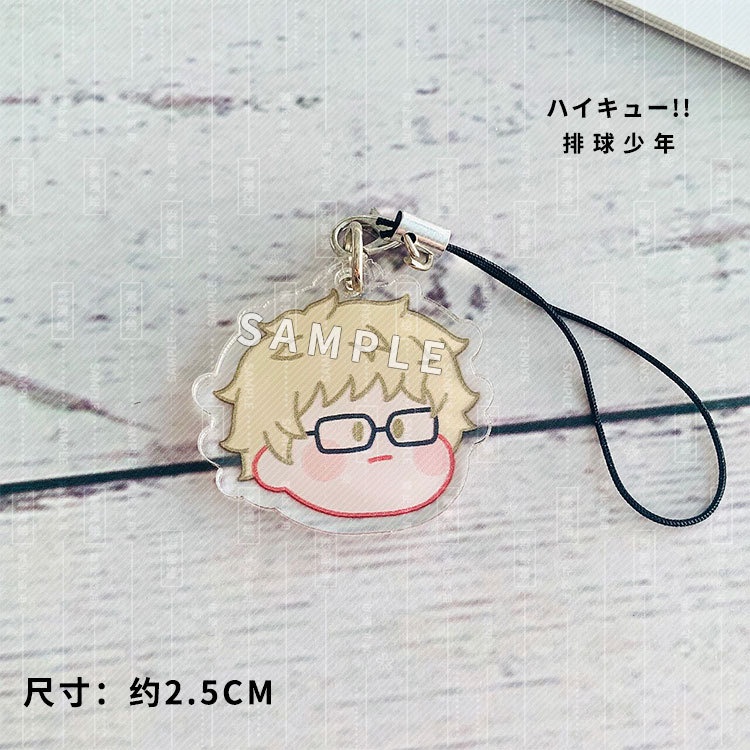 Mặt Dây Treo Điện Thoại HAIKYUU Hyuga Hinata Kageyama Toru Kawaji Takayumi Sugawara Taka mica móc khóa anime