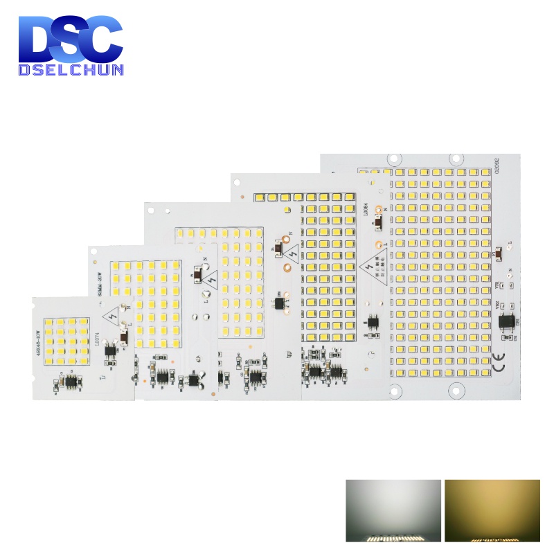 Dselchun 10W 20W 30W 50W 100W Chip Led SMD 2835 Hạt đèn pha AC 220-240V ...
