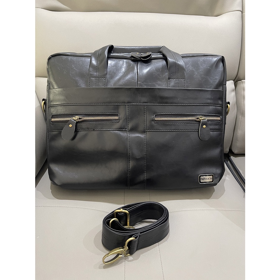 {Mẫu mới} Túi da nam công sở laptop 15 inch Men KDT01 Da W.UAS phối da thật {FREESHIP}