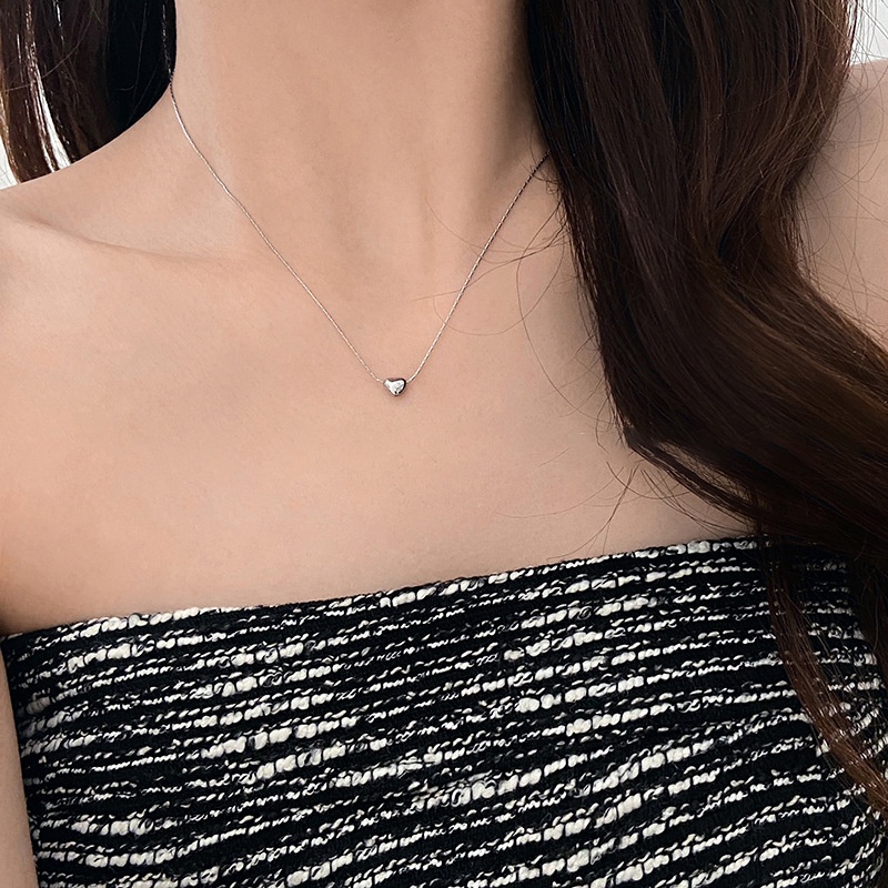 Vòng Cổ Hình Tình Yêu Hàn Quốc Nữ Hình Trái Tim Mặt Dây Chuyền Xương Đòn Dây Chuyền Món Quà Sinh Nhật Tinh Tế