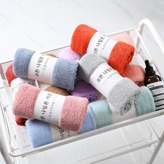 khăn mặt người lớn nhung san hô Hàn Quốc, khăn người lớn mềm mại, thấm hút tốt