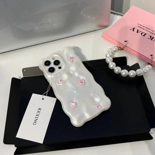 Sang Trọng Ốp Điện Thoại Mềm Chống Sốc In Hình Trái Tim Cho Iphone 15 14 13 12 11 pro max
