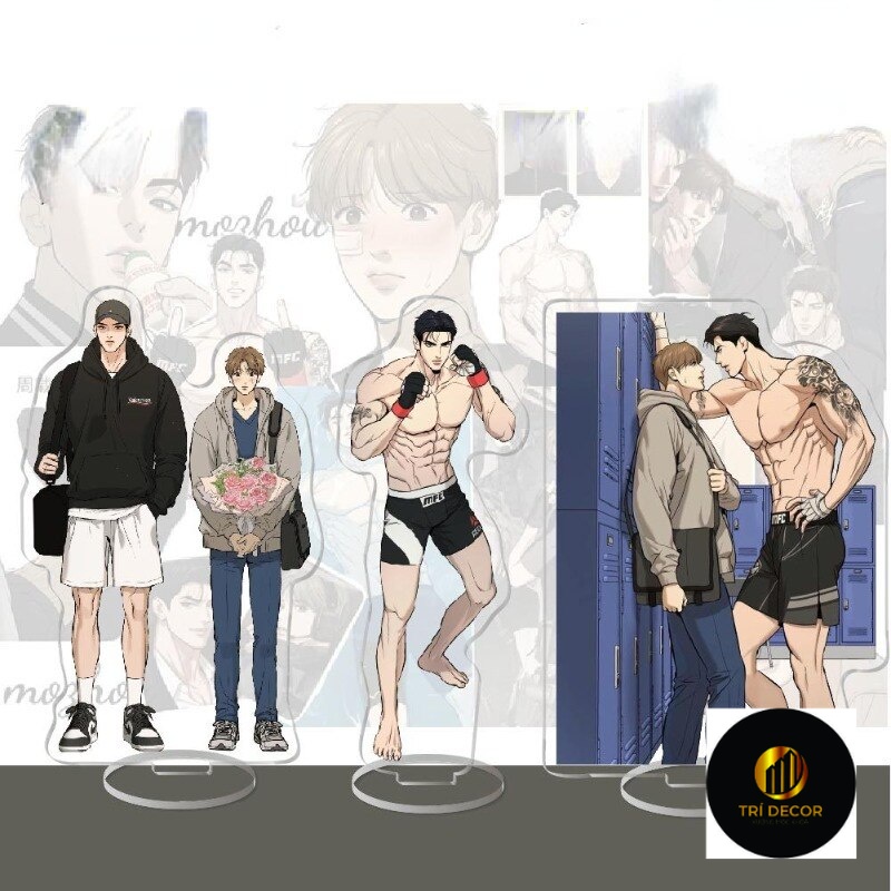 Mô hình Standee Jinx Joo Jaekyung Kim Dan manhwa BL Hàn Quốc decor góc học tập để bàn làm việc cao 15cm