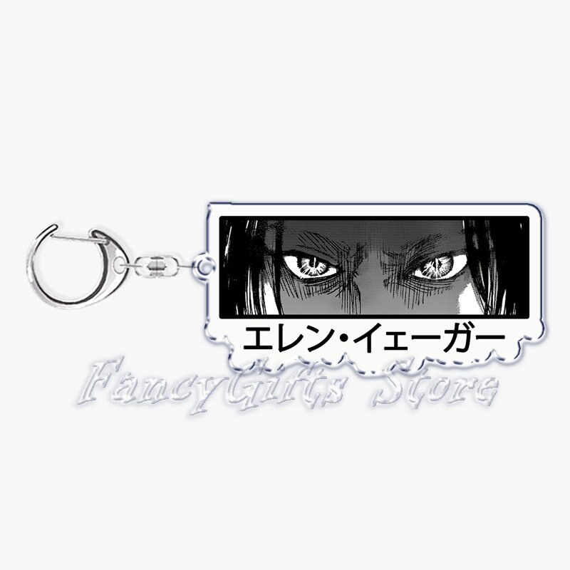 Móc khoá Anime Attack on Titan Eyes Mắt các nhân vật Eren Mikasa Levi Army phụ kiện trang trí dễ thương
