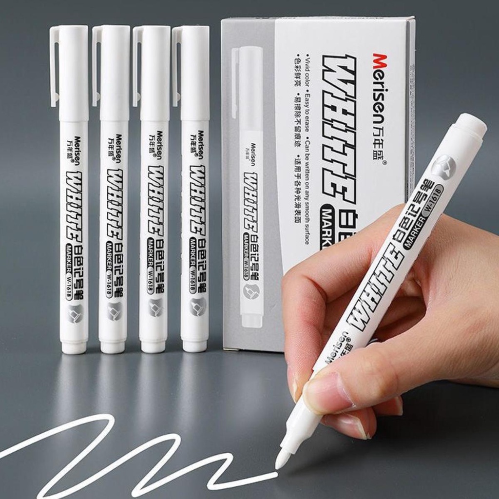 Bút lông màu trắng Acrylic – Vẽ tranh số hóa, che số, nhanh khô, chống ...