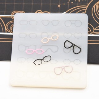 Khung kính mắt DIY silicon cho búp bê - Khuôn gốm đất sét trang trí mặt