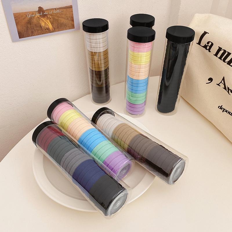 Set 20 Dây Chun Buộc Tóc Siêu Xinh Đựng Trong Hộp Ống Trong Suốt Tiện Lợi Chất Thun Buộc Siêu Co Dãn Nhiều Màu Hot Trend