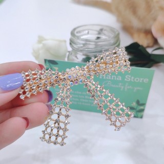 Sét 5 Kẹp tóc đính đá, nơ và hoa phong cách Hàn quốc