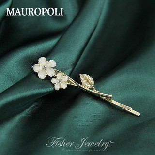 Mauropoli Kẹp Tóc Hợp Kim Hoa Ngọc Trai Nữ Sườn Xám, Kẹp Bên, Sẵn Sàng