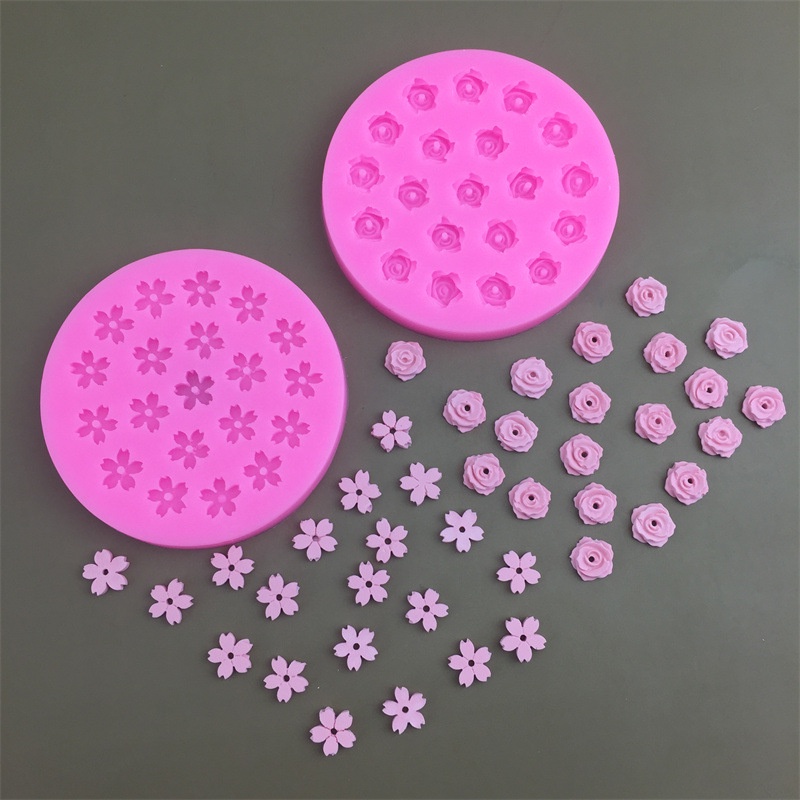 Khuôn Silicone 20 Lỗ Hình Hoa Anh Đào Mini Làm Bánh Diy