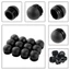 YYlingx 12 Chiếc Nội Thất Ống Tròn Cắm, Miếng Lót Chân Đen Nội Thất Chân Cắm, Đệm Nhựa Chống Trơn Trượt Bàn Ghế Chân Ống Phích Cắm