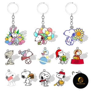Nhà máy cung cấp trực tiếp Đậu Phộng hoạt hình dễ thương phim hoạt hình Snoopy acrylic móc khóa mặt dây chuyền cá tính m