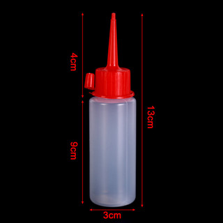 Chai bóp nhựa trong suốt Srvn 60ml dành cho đồ thủ công keo nghệ thuật có thể đổ lại.