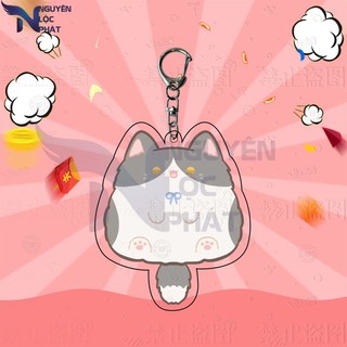 Phim hoạt hình mèo mèo nằm trên mèo con móc khóa acrylic móc khóa mặt dây chuyền sáng tạo dễ thương nlp shop