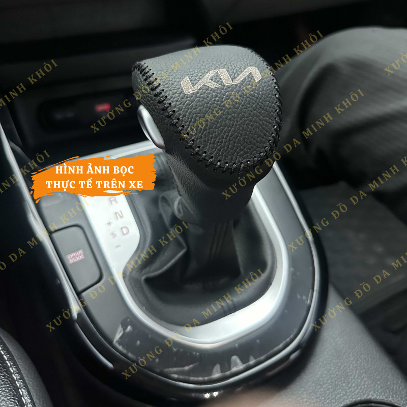 Bọc Cần Số, Phanh Tay Xe KIA CERATO, K3, SONET, SELTOS, SORENTO, K5, CAREN SỐ TỰ ĐỘNG da bò thật handmade