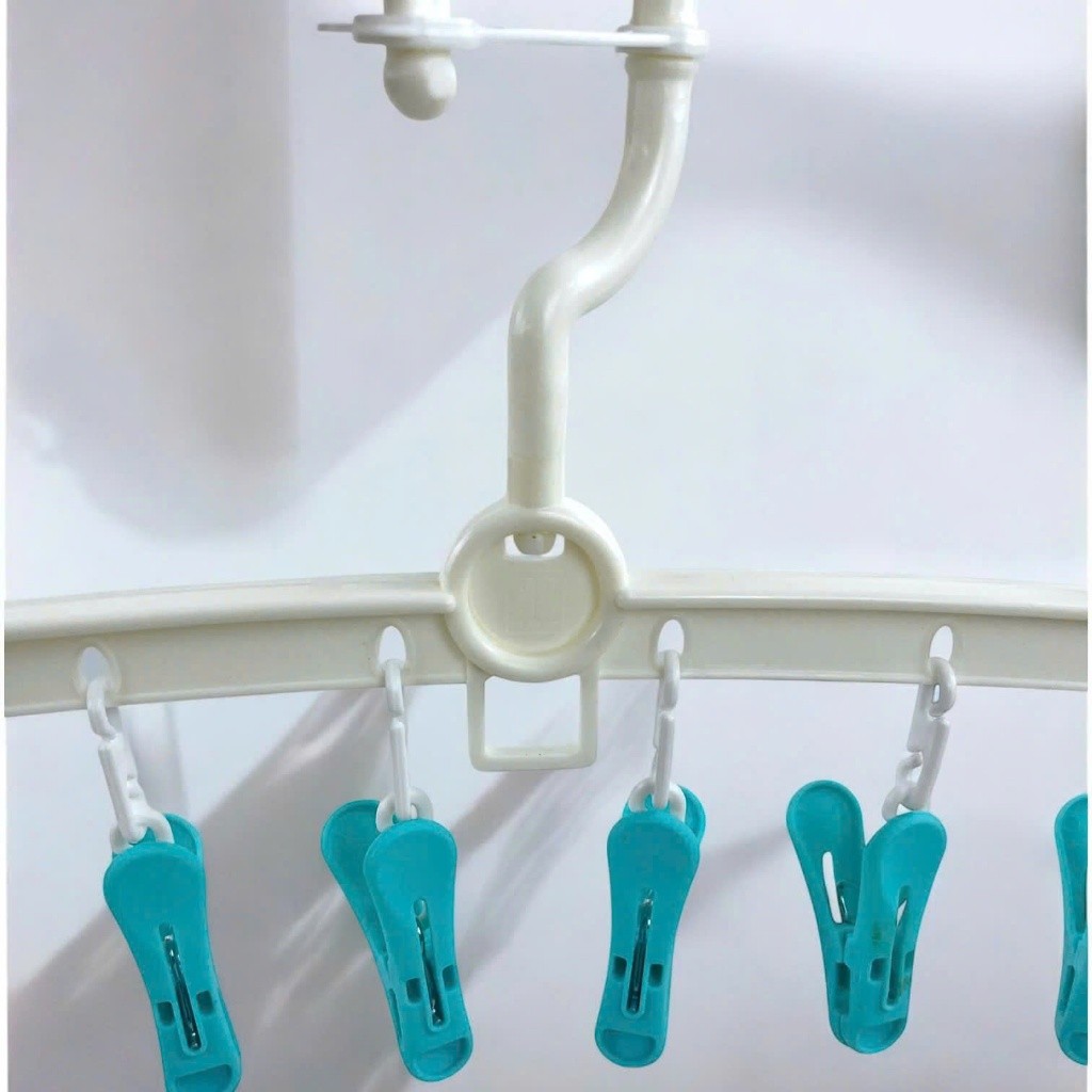Móc Áo Treo 8 Kẹp Vinh Nam Plastic Chất Liệu Nhựa PP, Bền Bỉ, Dễ Dàng Sử Dụng Nhiều Màu Mã 291