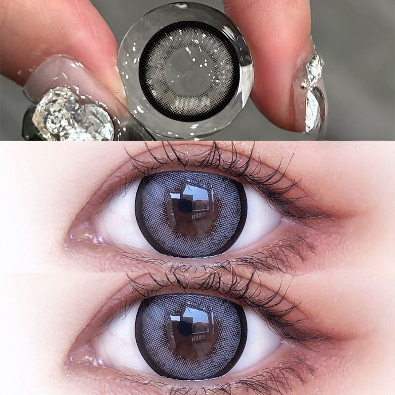 [Tặng hộp + 2 chiếc] 0.00~-6.00 Kính áp tròng màu Hàn Quốc Kính áp tròng cận thị thời trang 14.0mm/14.2mm/14.5mm Có thể sử dụng trong 1 năm 07