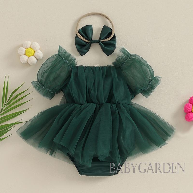 Set Áo Liền Quần & Quần Dài & Băng Đô Quấn Đầu In Họa Tiết Giáng Sinh Cho Bé Gái