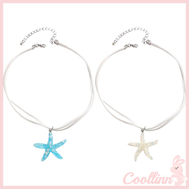 Coo Vòng Cổ choker Nhiều Lớp Mặt Sao Biển Lớn Thanh Lịch Thời Trang Dự Tiệc Đơn Giản