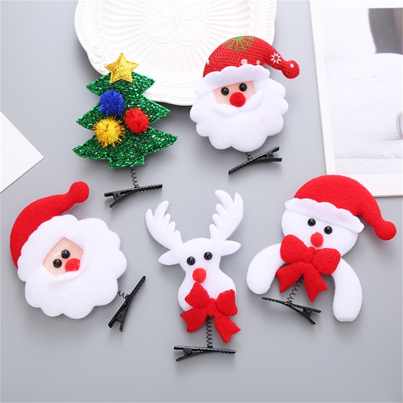 Fl Girls Bangs Kẹp Tóc Giáng Sinh Barrettes Cho Thiếu Niên Mặc Năm Mới