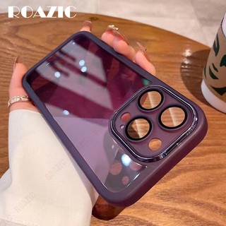Ốp Điện Thoại Mềm Trong Suốt Chống Rơi Với Miếng Dán Bảo Vệ lens Cho iphone 15 14 13 12 11 pro max xs xr x 8 7 6 6s plus