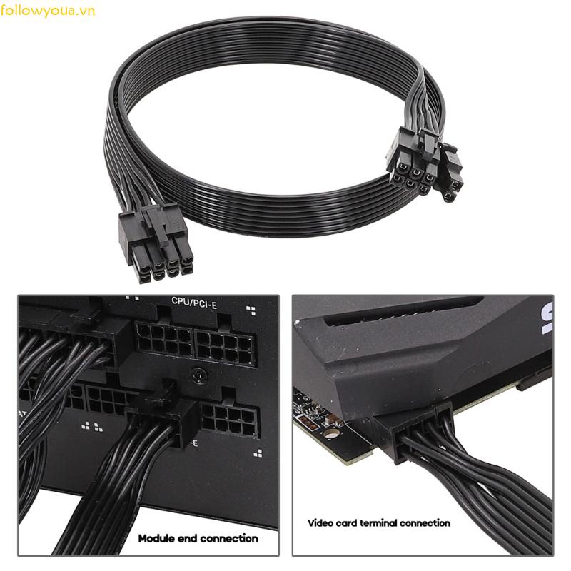 Dây Cáp Nguồn gpu 8pin Sang 8pin 6 + 2 Cho Corsair hx1200 hx1000 hx850 hx750 gpu pcie 8pin 6 + 2pin Sang Pci-E 8pin