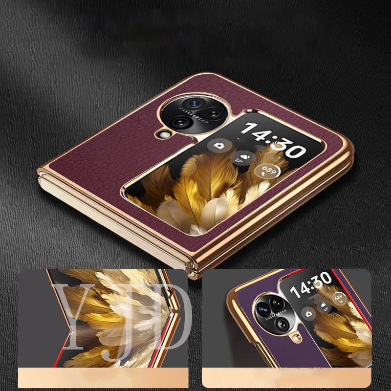 Bao Da Điện Thoại Nắp Gập Siêu Mỏng Mạ Điện Chống Sốc Cho oppo find n3 / oppo find n3 Ốp