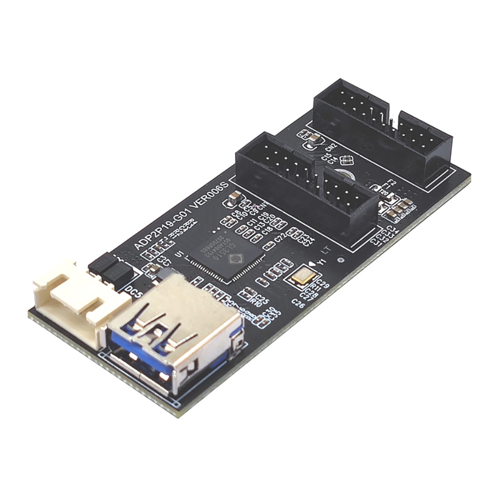 Card Mở Rộng Chuyển Đổi usb 3.2 gen 19pin Sang type e + 19pin 1 Sang 2 19p Thẻ
