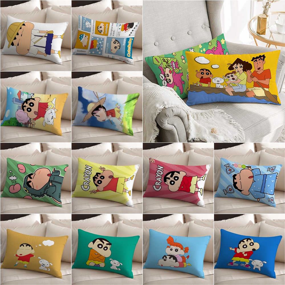 Vỏ Gối polyester Hình Chữ Nhật In Hình shin-chan nohara shinnosuke Trang Trí Nhà Cửa (Không Kèm Lõi)