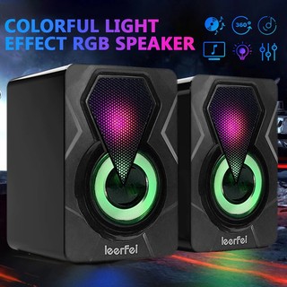 Loa usb mini Có Đèn led rgb Chuyên Dụng Cho Máy Tính / Điện Thoại / Máy Tính Bảng